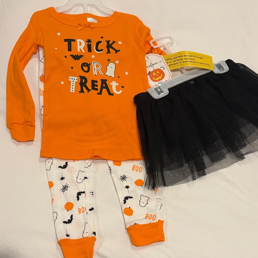 Kids ⭐️NWT⭐️Halloween Trick or Treat pajama Set --3 piece size 2T girls